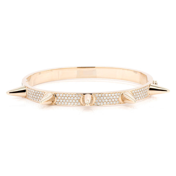 Vesso Diamond Spiked Bangle Bracelet