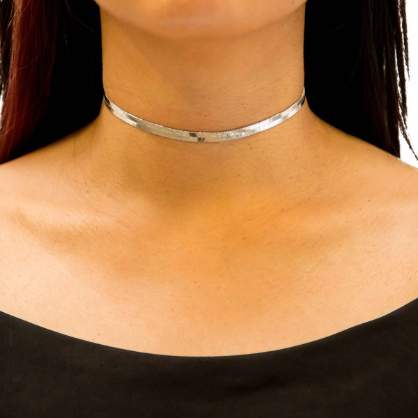 Mina Choker - White Gold