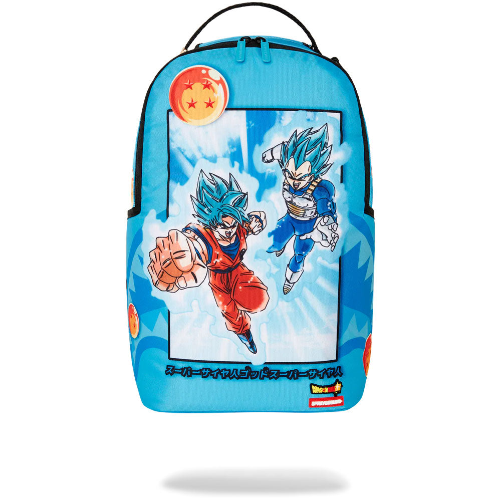 Sprayground DBZ Super Saiyan Blue Goku and Vegeta DLXR Backpack – VESSO