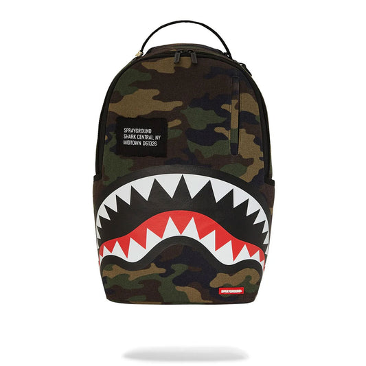 Sprayground Shark Central Camo DLXS Backpack A