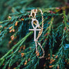 Micro Diamond Ankh Necklace