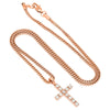 VESSO Rose Gold Diamond Cross Necklace