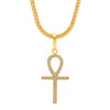 VESSO Micro CZ Diamond Ankh Necklace